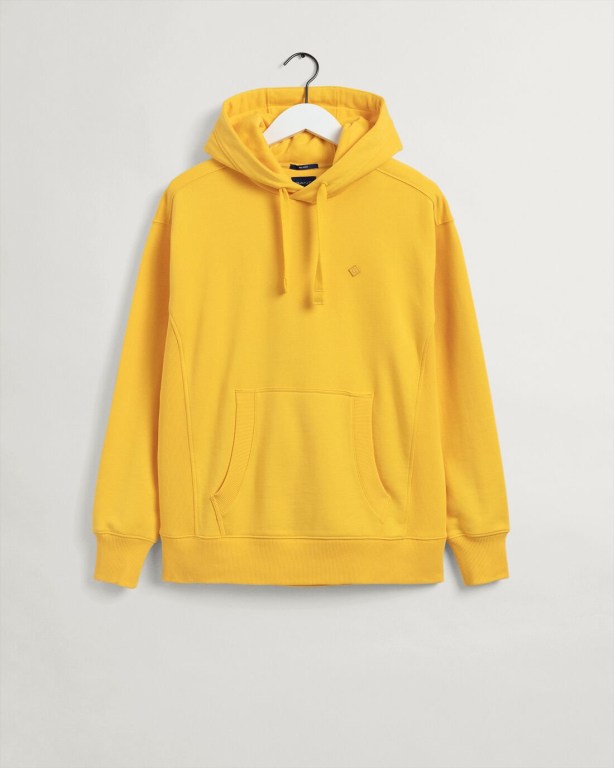 Gant Icon G Essential Men's Hoodies Yellow | pTJzvGAWaJY