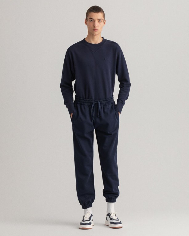 Gant Icon G Essential Men's Sweatpants Blue | 1RCtiwesjEw