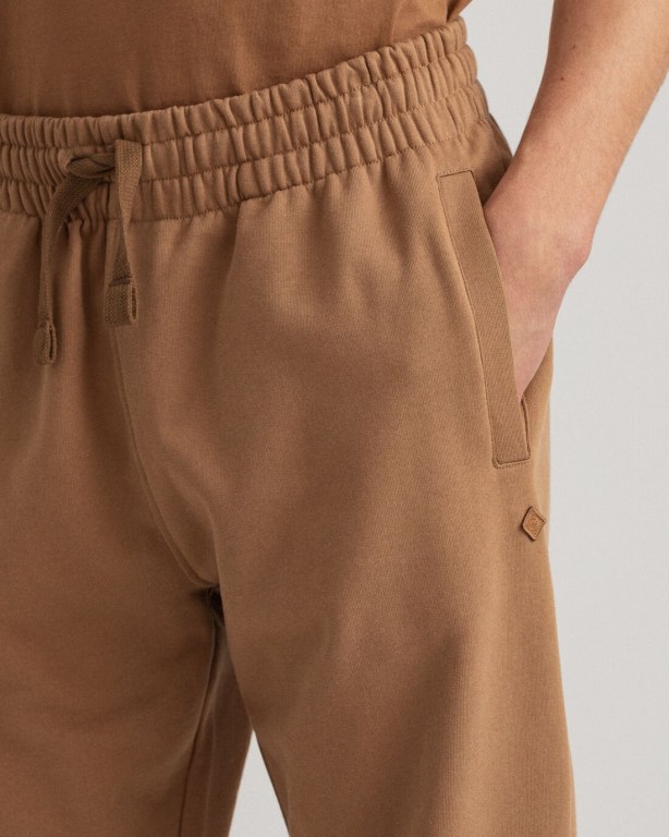 Gant Icon G Essential Men's Sweatpants Brown | TuiYSRPRUYu