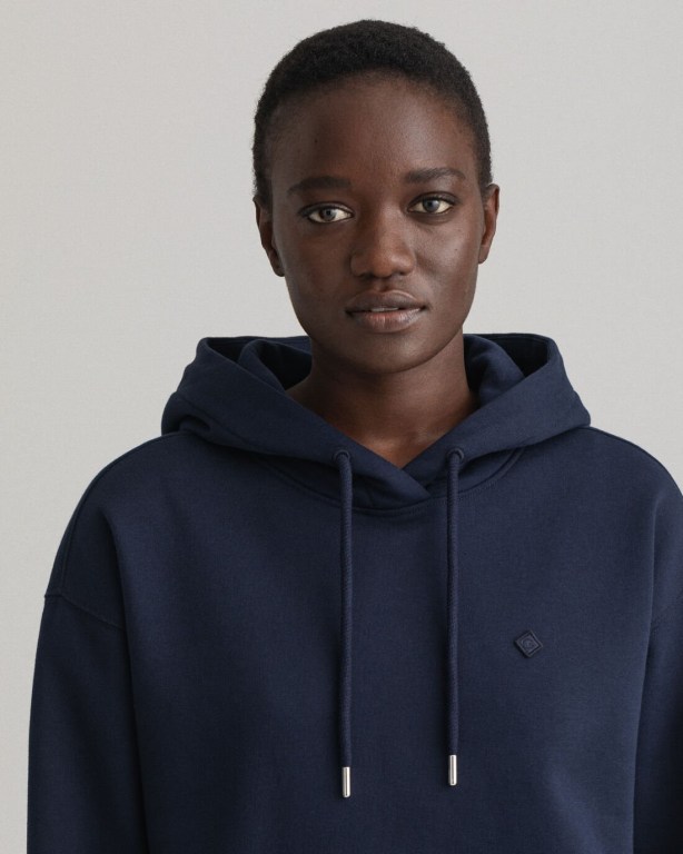 Gant Icon G Essential Women's Hoodies Blue | OVTT1wFCprq