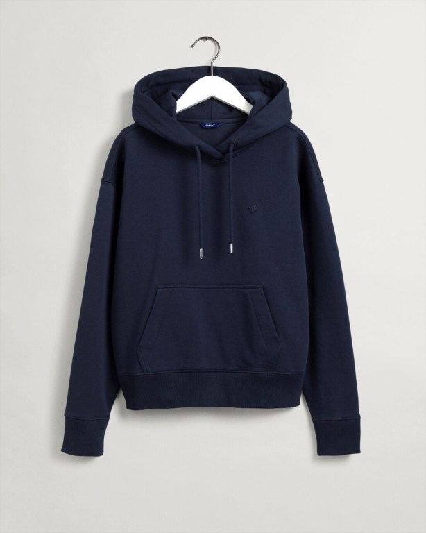 Gant Icon G Essential Women's Hoodies Blue | OVTT1wFCprq