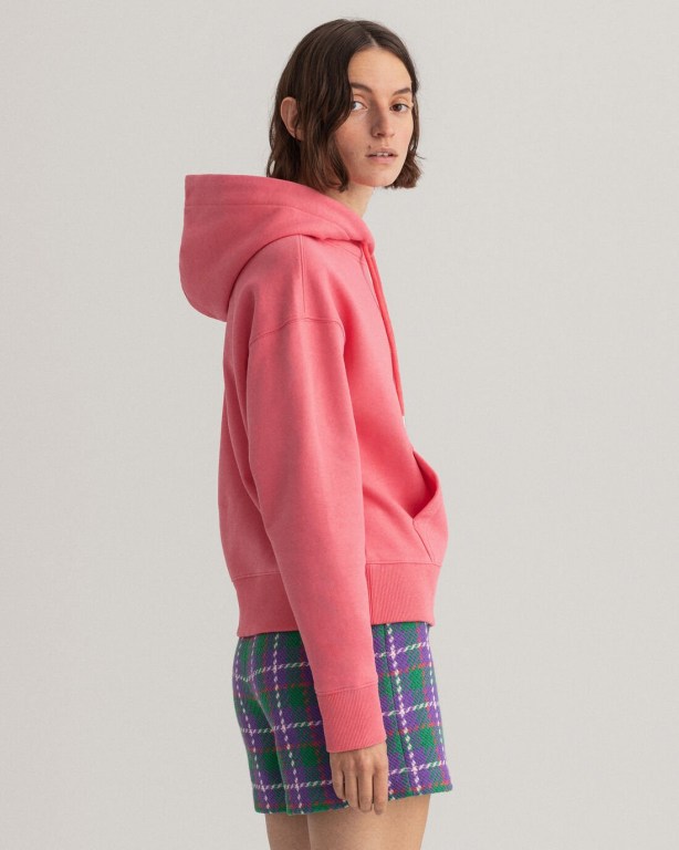 Gant Icon G Essential Women's Hoodies Rose | Ygh6qaJRpvy