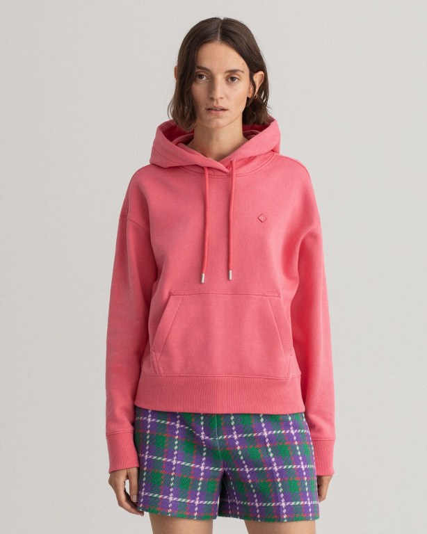 Gant Icon G Essential Women\'s Hoodies Rose | Ygh6qaJRpvy