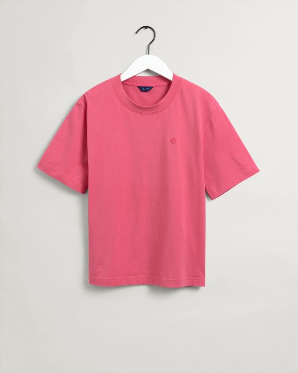 Gant Icon G Essential Women's T-shirts Rose | tlxvEMl8Zfr