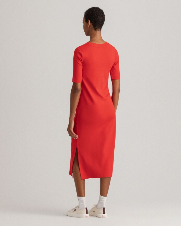 Gant Icon G Jersey Women's Dresses Light Red | P825zINvccc