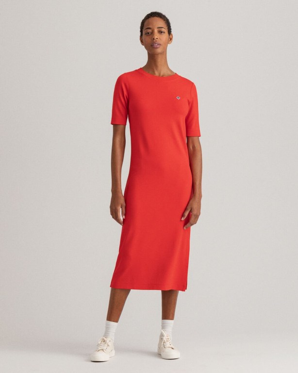 Gant Icon G Jersey Women's Dresses Light Red | P825zINvccc