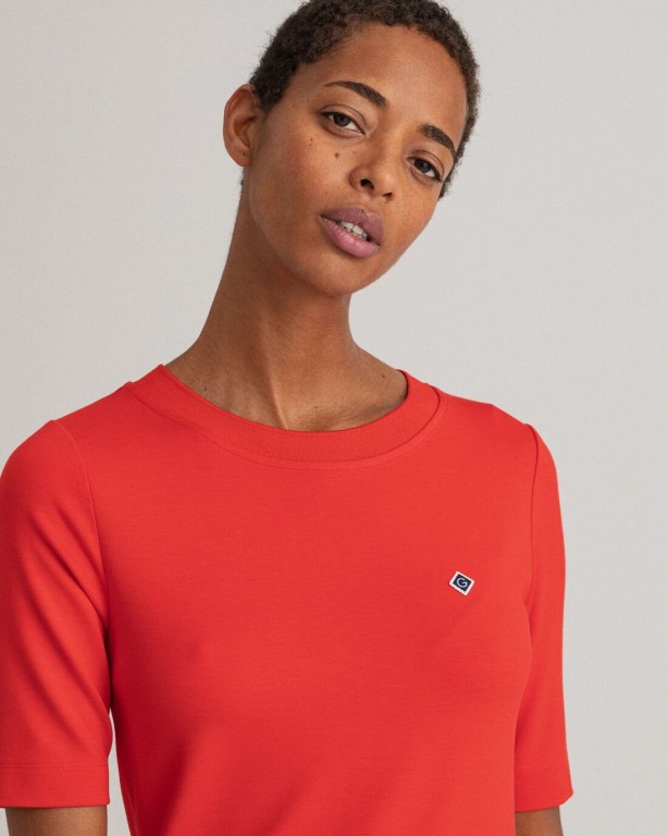 Gant Icon G Jersey Women's Dresses Light Red | P825zINvccc