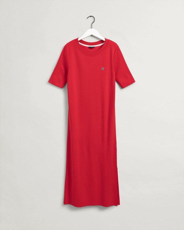 Gant Icon G Jersey Women's Dresses Light Red | P825zINvccc