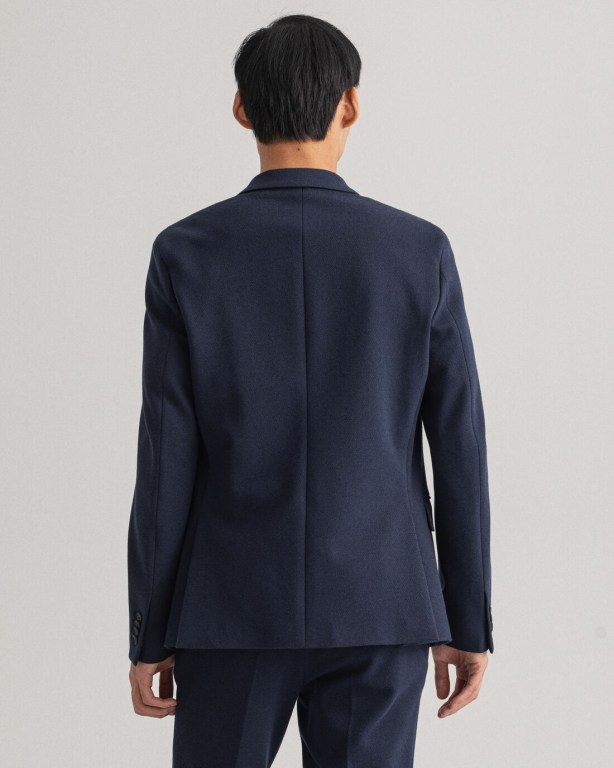 Gant Jersey Suit Men's Blazers Blue | wRiYrFoVYGy