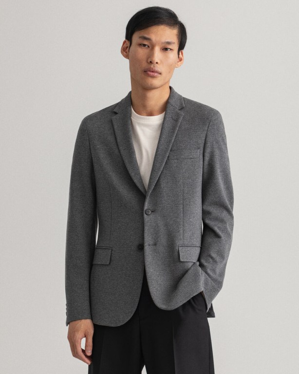 Gant Jersey Suit Men's Blazers Dark Grey | 2U6Qd42cOHW