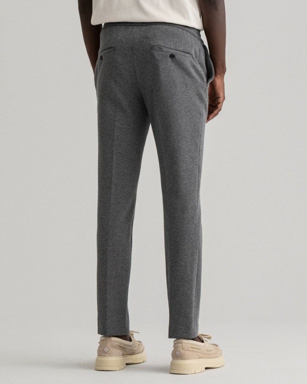 Gant Jersey Suit Men's Pants Dark Grey | DLVRqHPEatu