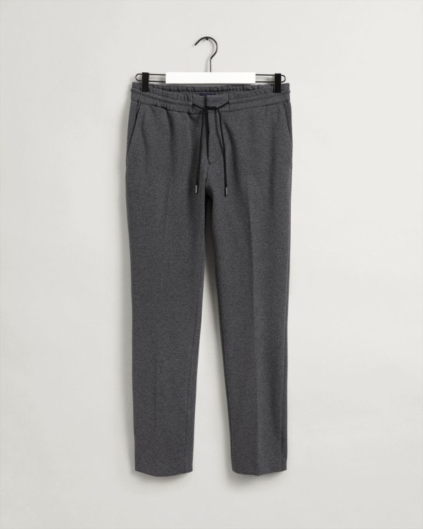 Gant Jersey Suit Men's Pants Dark Grey | DLVRqHPEatu