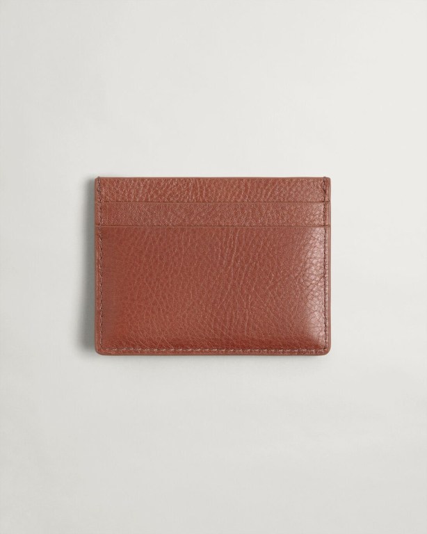 Gant Leather Cardholder Men's Bags Brown | QhqbQeRVIv8