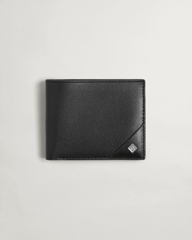 Gant Leather Wallet Men\'s Bags Black | RaAgi4MDVRe