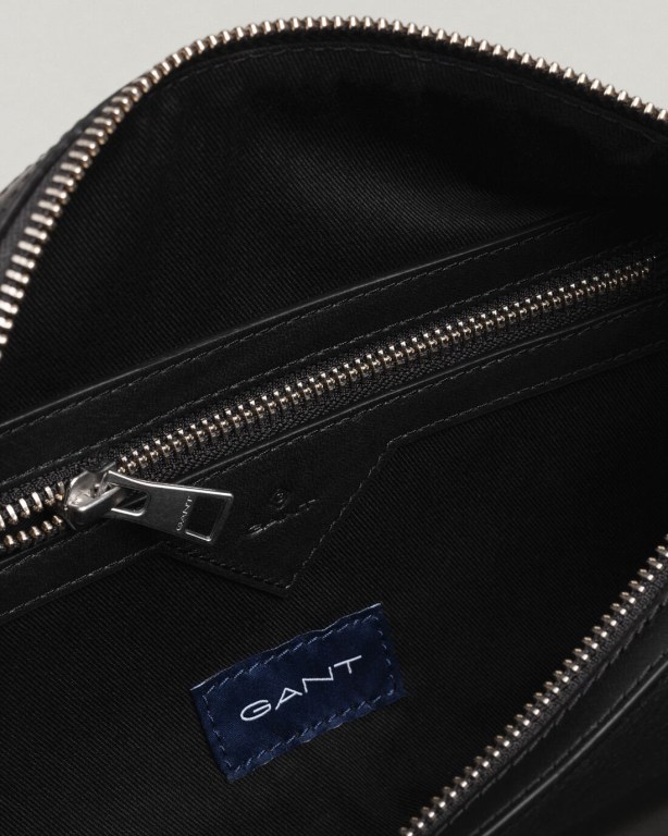 Gant Leather Wash Men's Bags Black | ogpCw0KV3wH