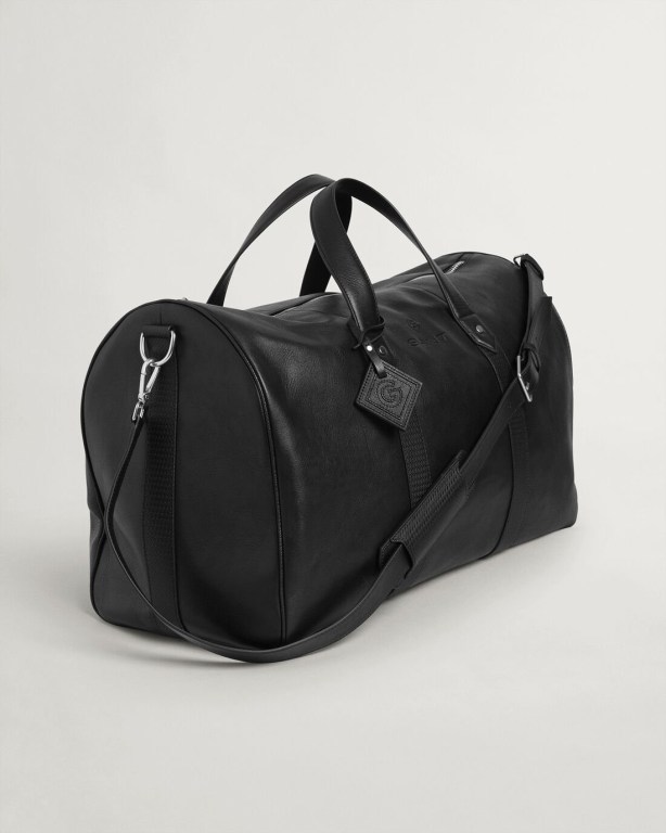 Gant Leather Weekend Men's Bags Black | 9MwPENnWbrc