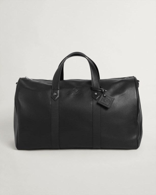 Gant Leather Weekend Men\'s Bags Black | 9MwPENnWbrc