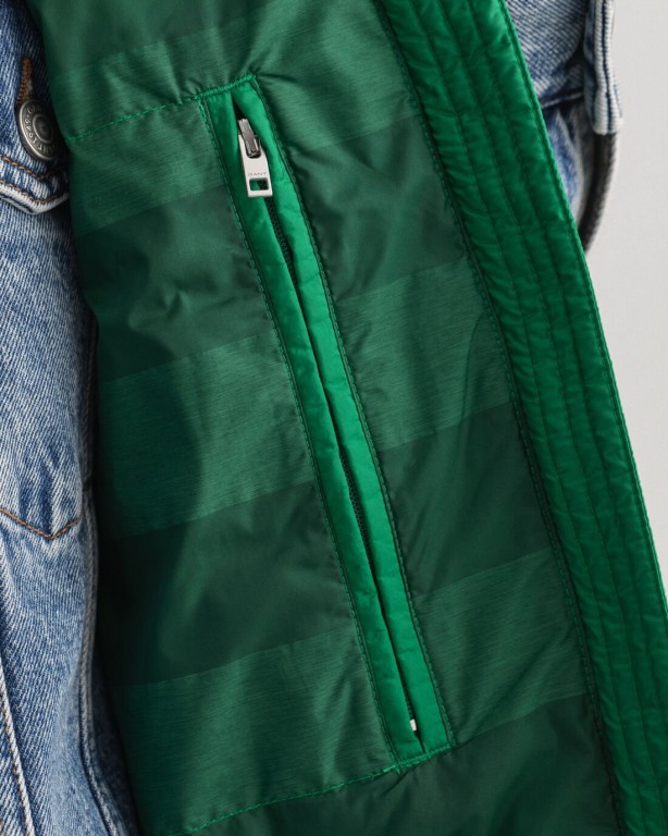 Gant Light Down Men's Gilets Green | Wh5hbCdl3WK