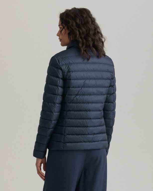 Gant Light Down Women's Jackets Blue | WSPXXi0sHQe