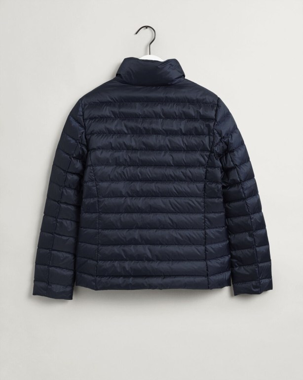 Gant Light Down Women's Jackets Blue | WSPXXi0sHQe