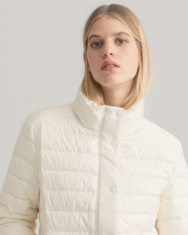 Gant Light Down Women's Jackets Cream | Y3gEsoyboBh