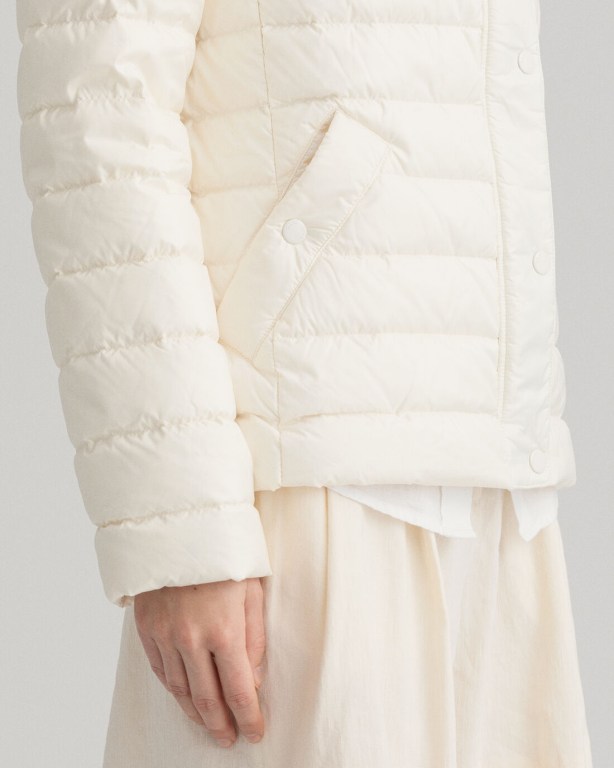 Gant Light Down Women's Jackets Cream | Y3gEsoyboBh