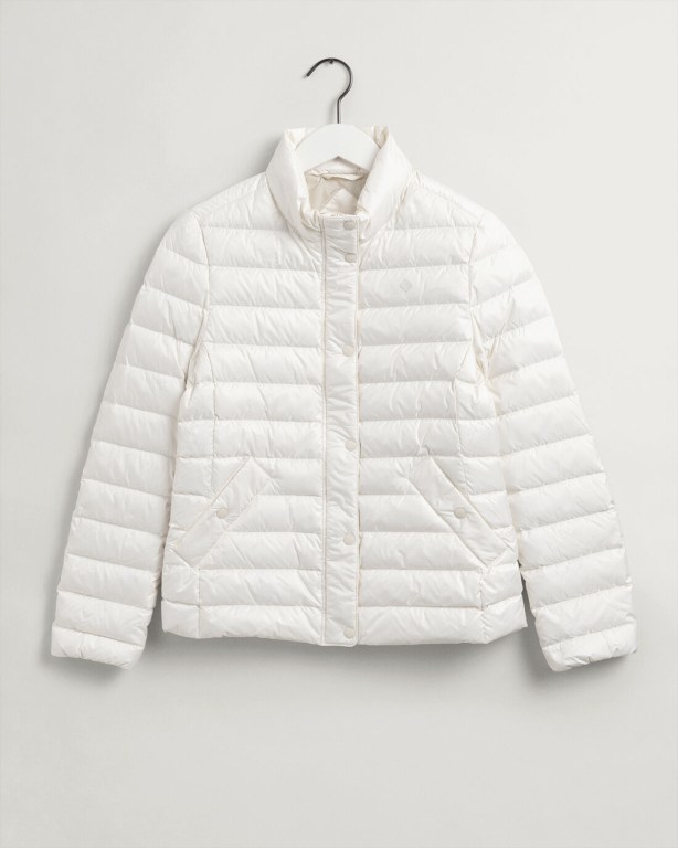 Gant Light Down Women's Jackets Cream | Y3gEsoyboBh