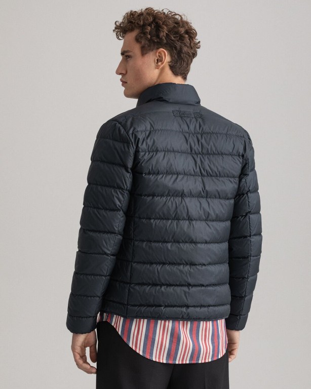 Gant Light Men's Down Jackets Black | XpoKlhLC4Rf