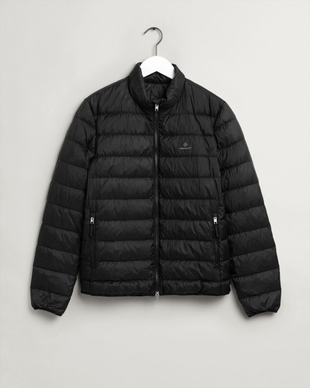 Gant Light Men's Down Jackets Black | XpoKlhLC4Rf