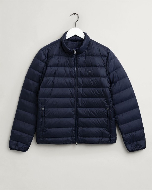 Gant Light Men's Down Jackets Blue | 9YXOM5CGtWJ