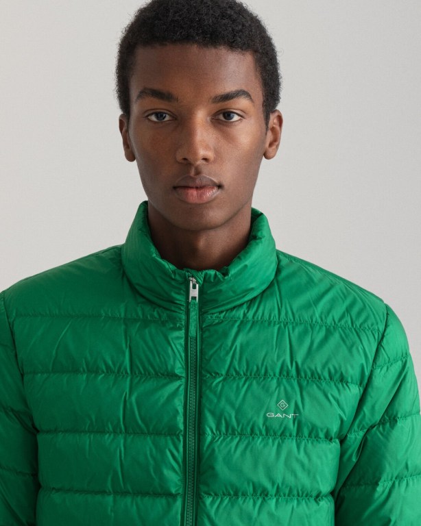 Gant Light Men's Down Jackets Green | qLlEAQFET1L