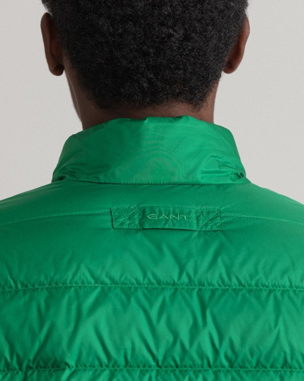 Gant Light Men's Down Jackets Green | qLlEAQFET1L