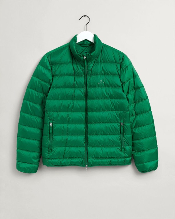 Gant Light Men's Down Jackets Green | qLlEAQFET1L