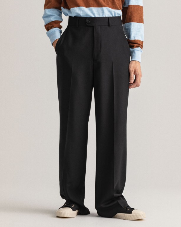 Gant Light Wool Suit Men's Pants Black | XaL6HitJ78m