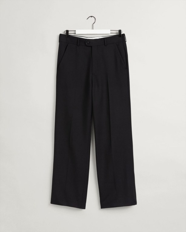 Gant Light Wool Suit Men's Pants Black | XaL6HitJ78m