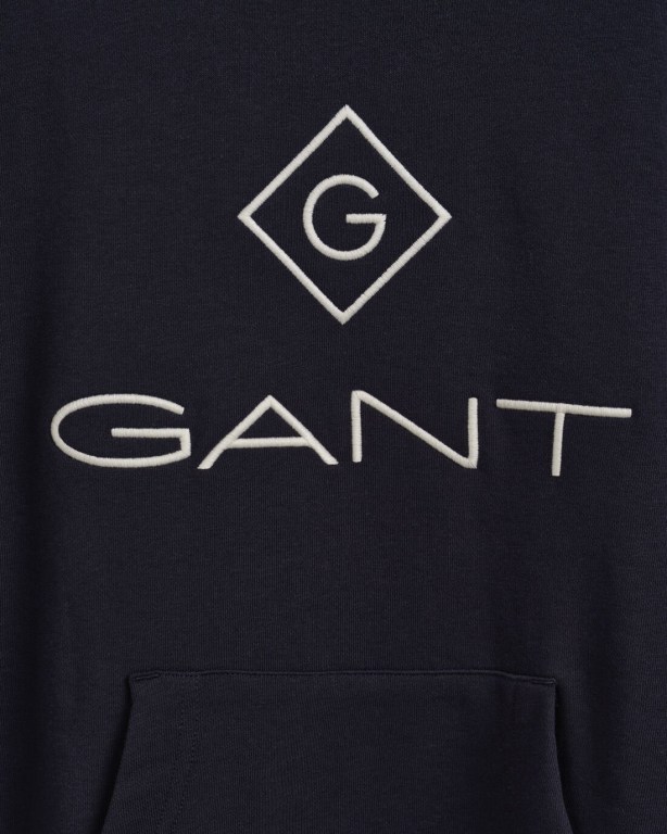 Gant Logo Hoodie Women's Dresses Blue | RxPp8907Akw