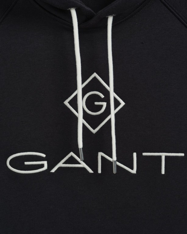 Gant Logo Men's Hoodies Black | 2iYjQiAlZsh