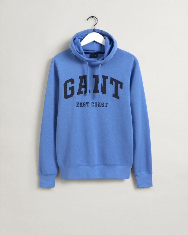 Gant Logo Men's Hoodies Blue | dqJJhZFBnhI