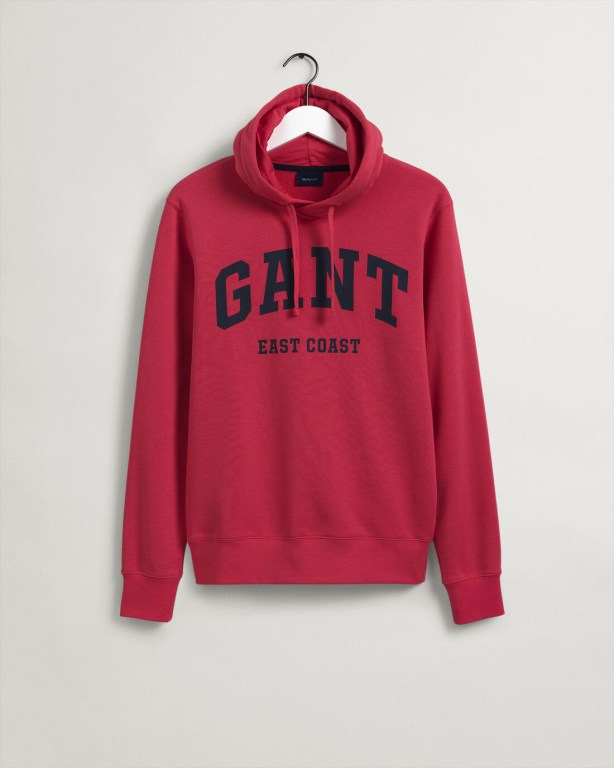 Gant Logo Men's Hoodies Pink | 5eUJHRSh2tu