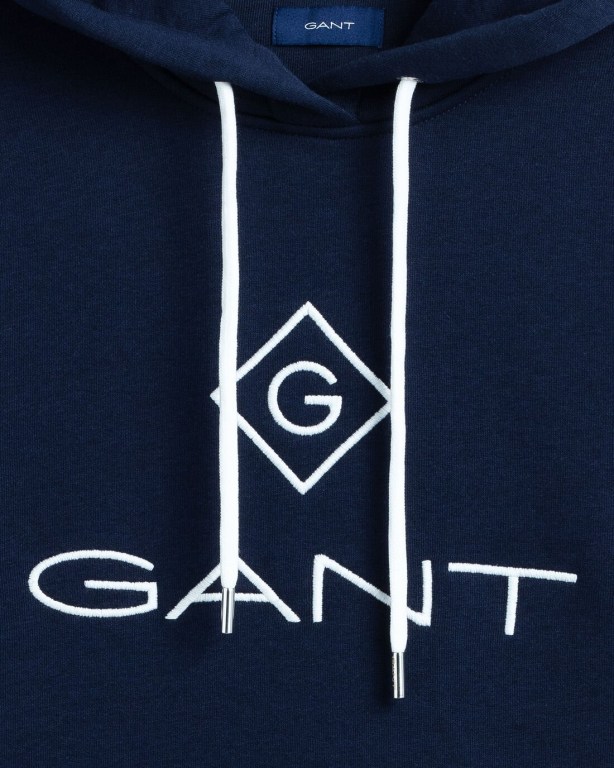 Gant Logo Sweat Women's Hoodies Blue | a52Fq4mbzVb