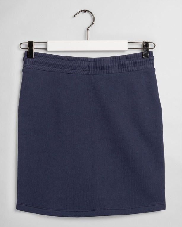 Gant Logo Sweat Women's Skirts Blue | iAokz1lXzK0