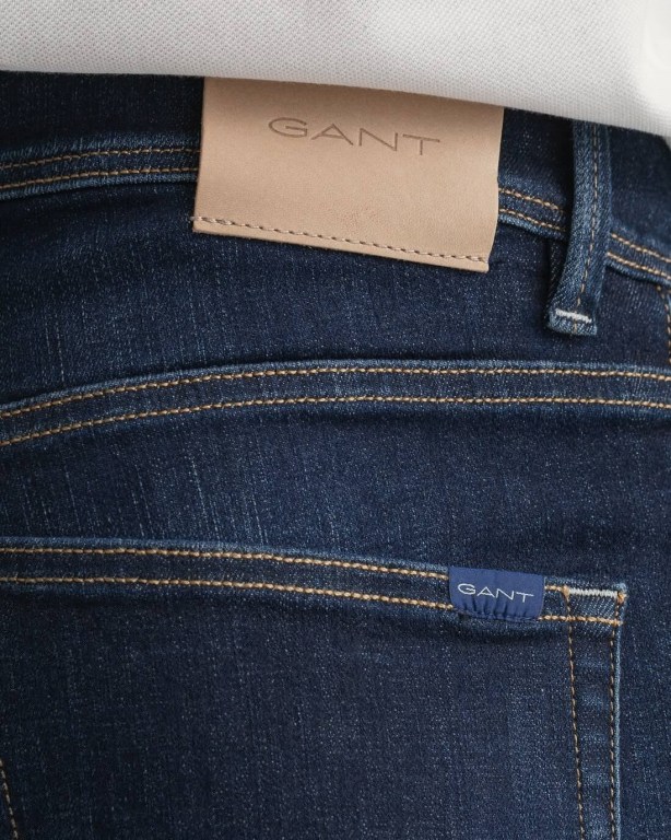 Gant Maxen Extra Slim Fit Active-Recover Men's Extra Slim Fit Jeans Dark Blue | 6p16mO3zv5O