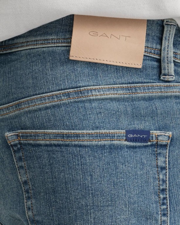 Gant Maxen Extra Slim Fit Active-Recover Men's Extra Slim Fit Jeans Light Blue | BK7EaoOQ2jc