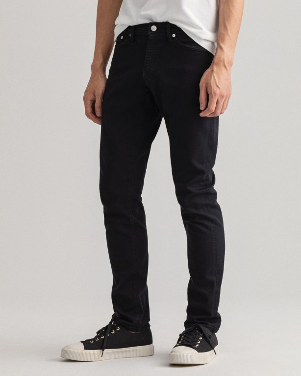 Gant Maxen Extra Slim Fit Active-Recover Color Men's Extra Slim Fit Jeans Black | gLokezKf9hg