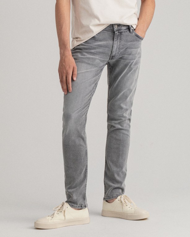 Gant Maxen Extra Slim Fit Retro Shield Men's Extra Slim Fit Jeans Grey | yYzyG02aL1P