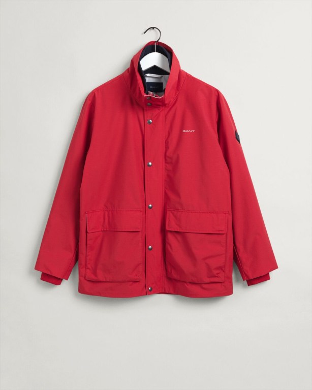 Gant Mist Jacket Men's Raincoats Red | Ce2bXVuBQgv