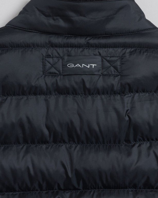 Gant Mixed Media Light Padded Men's Down Jackets Black | kwx7GUN2EoN