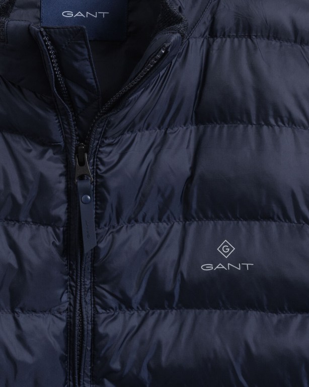 Gant Mixed Media Light Padded Men's Down Jackets Blue | laUvuyllpdu