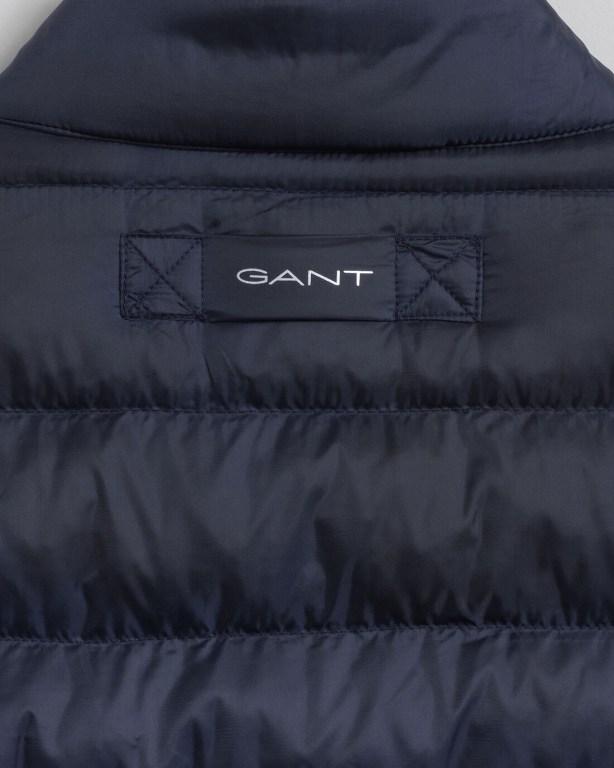 Gant Mixed Media Light Padded Men's Down Jackets Blue | laUvuyllpdu