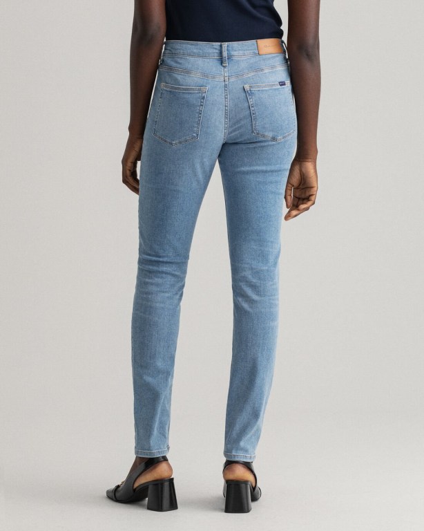 Gant Nella Skinny Indigo Travel Women's Jeans Light Blue | LugNhqux5ab